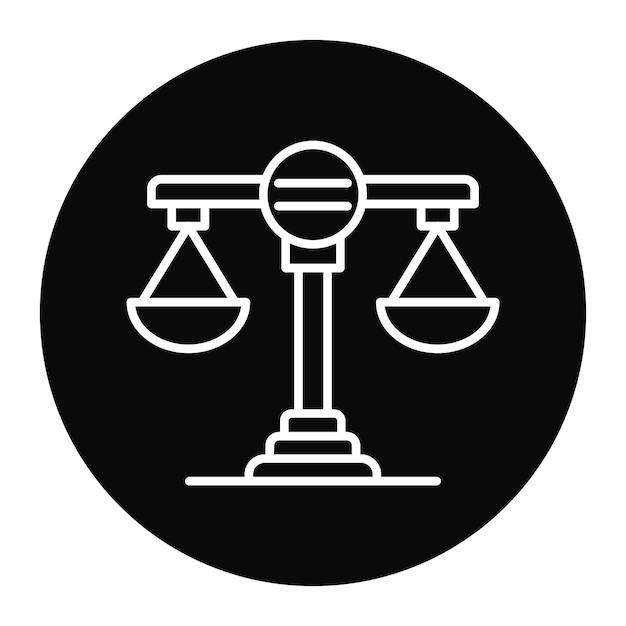El icono del vector de igualdad se puede utilizar para el conjunto de iconos de Derechos Humanos