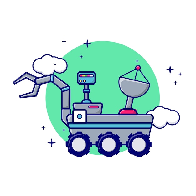 Icono de vector de ilustración de robot espacial aislado