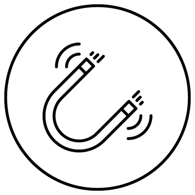 El icono del vector de imanes se puede utilizar para el conjunto de iconos de educación
