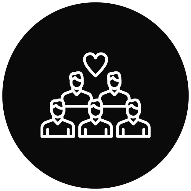 El icono del vector de impacto colectivo se puede utilizar para el conjunto de iconos de trabajo en equipo