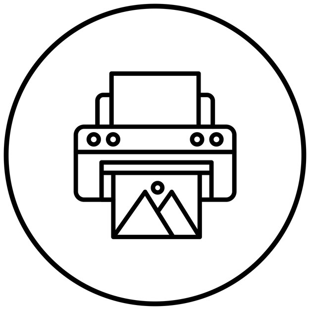 El icono del vector de impresión se puede utilizar para imprimir el conjunto de iconos