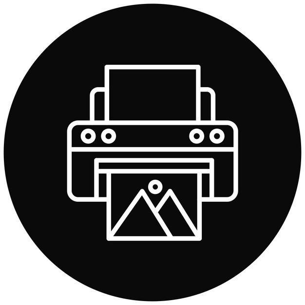 El icono del vector de impresión se puede utilizar para imprimir el conjunto de iconos