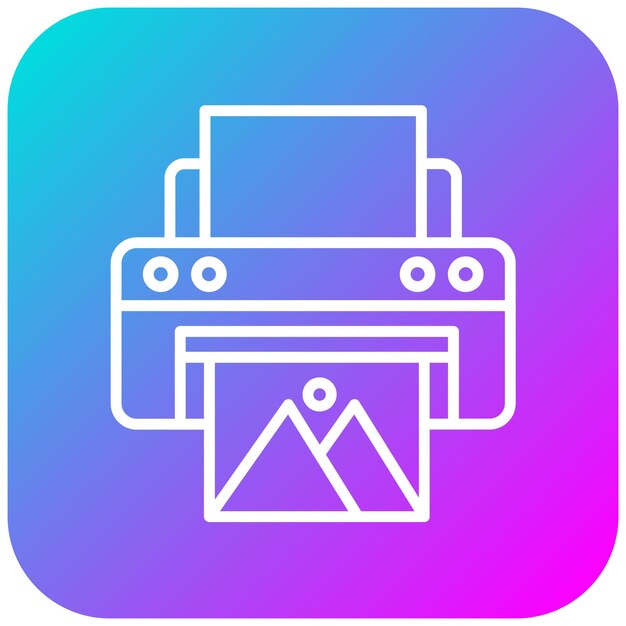 El icono del vector de impresión se puede utilizar para imprimir el conjunto de iconos