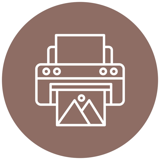 El icono del vector de impresión se puede utilizar para imprimir el conjunto de iconos