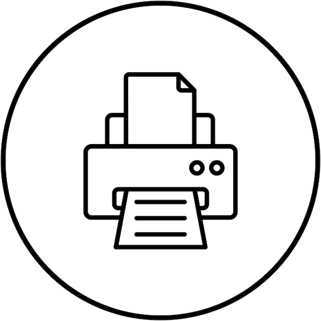El icono del vector de la impresora se puede utilizar para el conjunto de iconos de comunicaciones