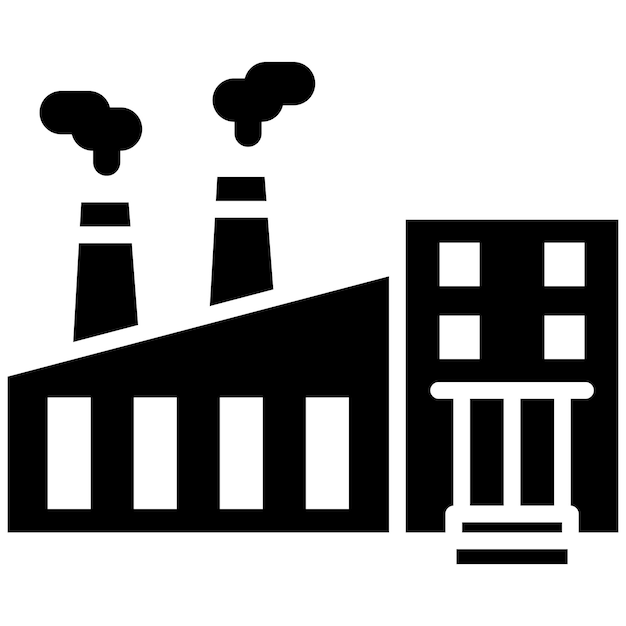 El icono del vector de la industria se puede utilizar para el conjunto de iconos de fabricación