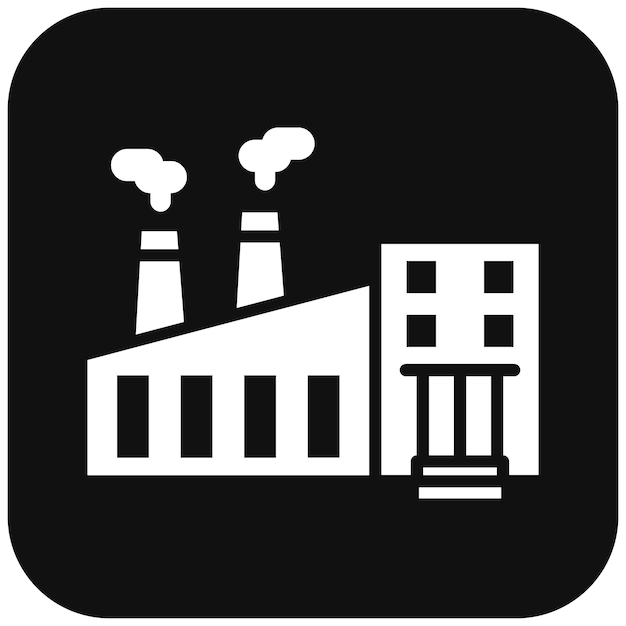 El icono del vector de la industria se puede utilizar para el conjunto de iconos de fabricación