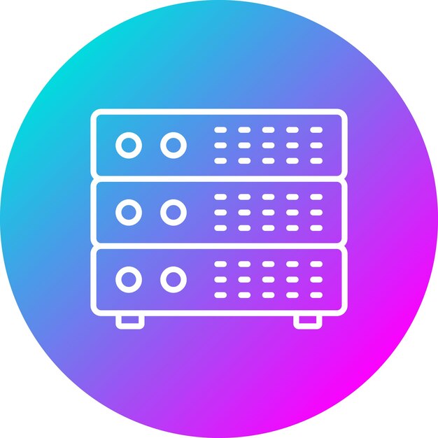 El icono del vector de la industria del servidor se puede utilizar para el conjunto de iconos de procesos industriales