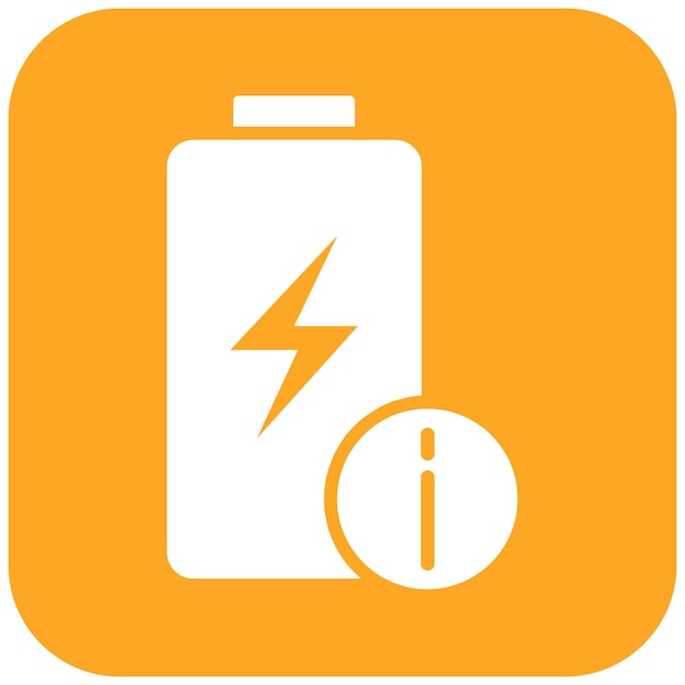 El icono del vector de información de la batería se puede utilizar para el conjunto de iconos de la batería y la energía