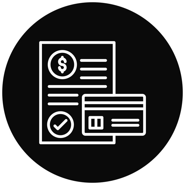 El icono del vector de informe de crédito se puede utilizar para el conjunto de iconos de préstamo
