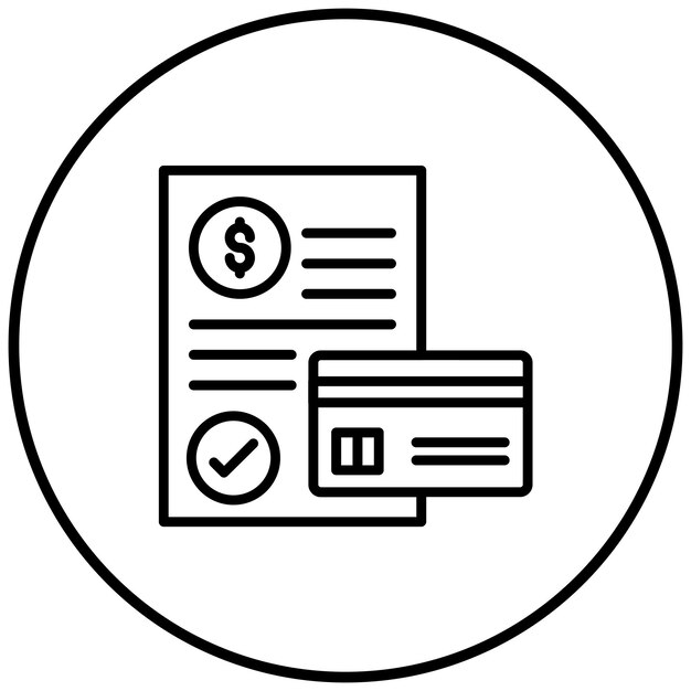 El icono del vector de informe de crédito se puede utilizar para el conjunto de iconos de préstamo