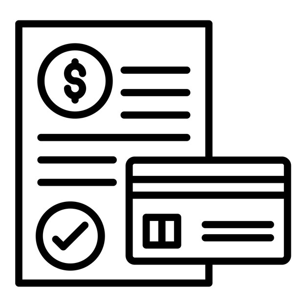 El icono del vector de informe de crédito se puede utilizar para el conjunto de iconos de préstamo
