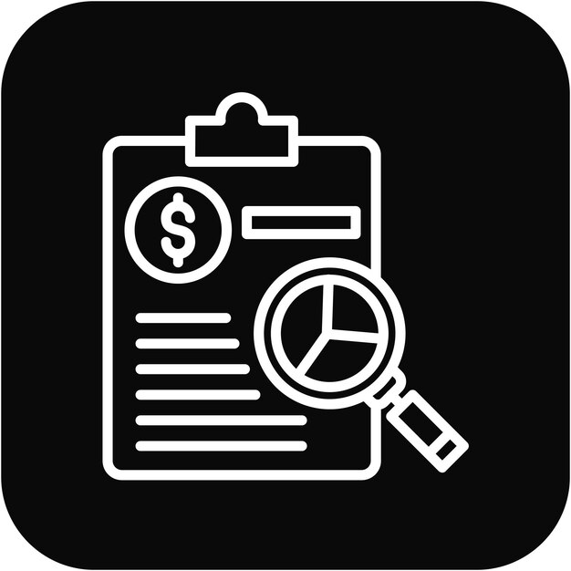 El icono del vector de informes financieros se puede utilizar para el conjunto de iconos de rendimiento empresarial