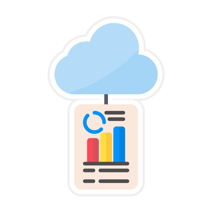 Vector el icono del vector de informes en la nube se puede utilizar para el conjunto de iconos de análisis de datos