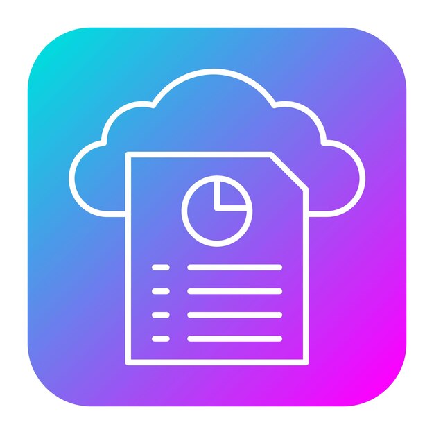 El icono del vector de informes en la nube se puede utilizar para el conjunto de iconos de análisis de datos