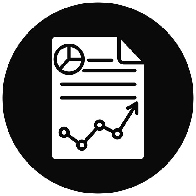 El icono del vector de informes se puede utilizar para el conjunto de iconos de Business Analytics