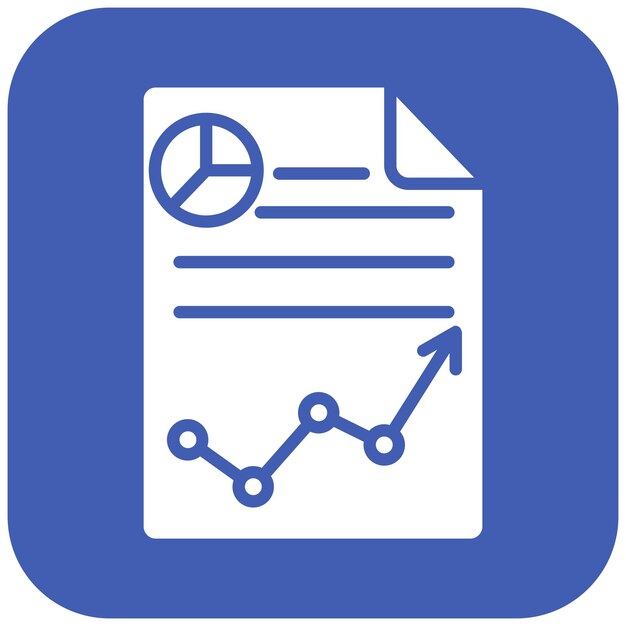 El icono del vector de informes se puede utilizar para el conjunto de iconos de Business Analytics
