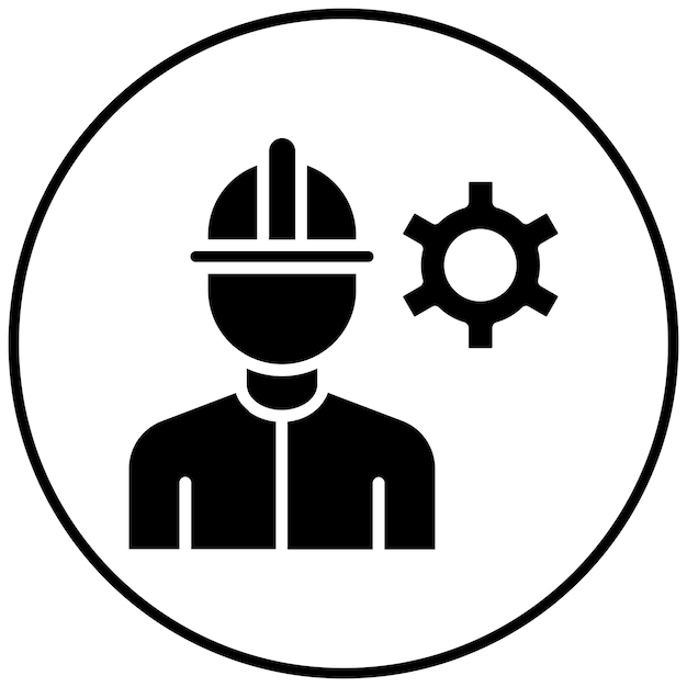 El icono del vector de ingeniería se puede utilizar para el conjunto de iconos de fabricación