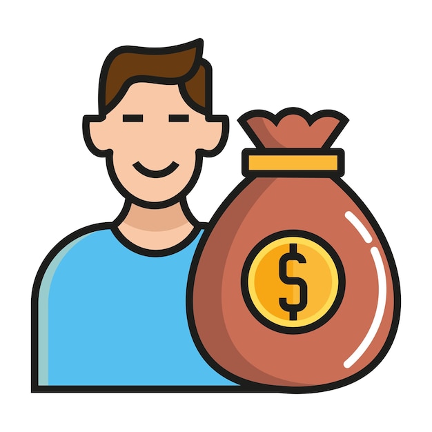 Ícono del vector de ingresos
