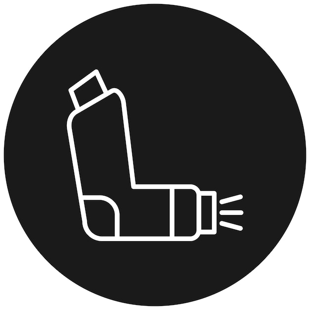 El icono del vector del inhalador se puede utilizar para el conjunto de iconos de medicamentos