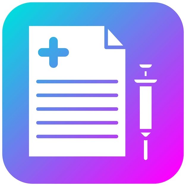 El icono del vector de inmunización de registro se puede utilizar para el conjunto de iconos de enfermedades infecciosas