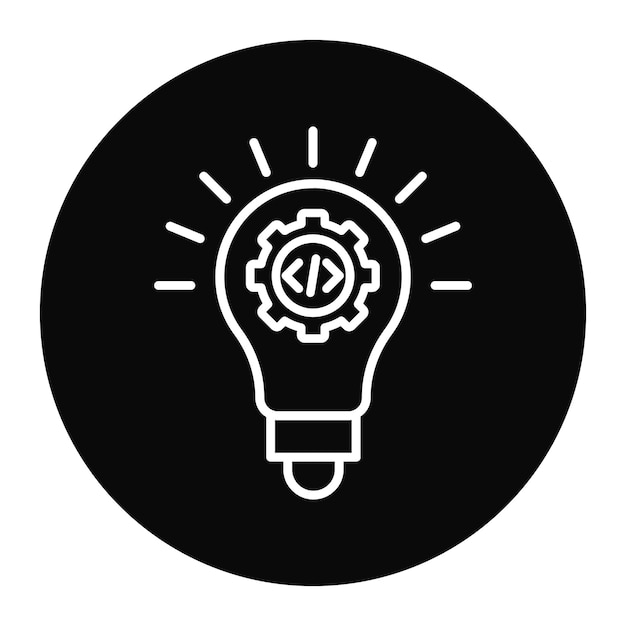 El icono del vector de innovación puede utilizarse para el conjunto de iconos sin código