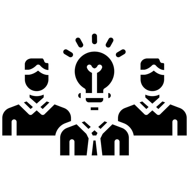 El icono del vector de inspiración se puede usar para el conjunto de iconos de liderazgo