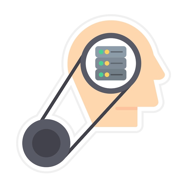 El icono del vector de interpretación de datos se puede utilizar para el conjunto de iconos de análisis de datos