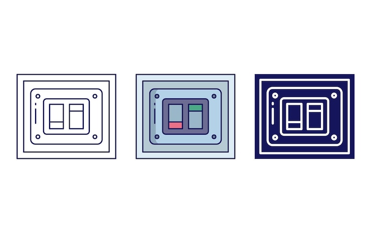 Vector icono de vector de interruptor