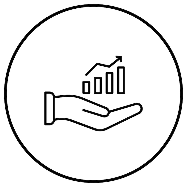 El icono del vector de inversión se puede utilizar para el conjunto de iconos de la economía empresarial
