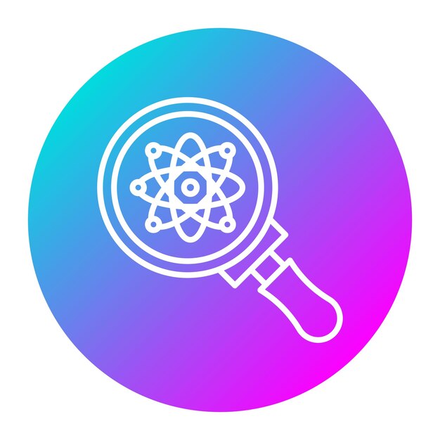 El icono del vector de investigación científico se puede utilizar para el conjunto de iconos de educación en línea