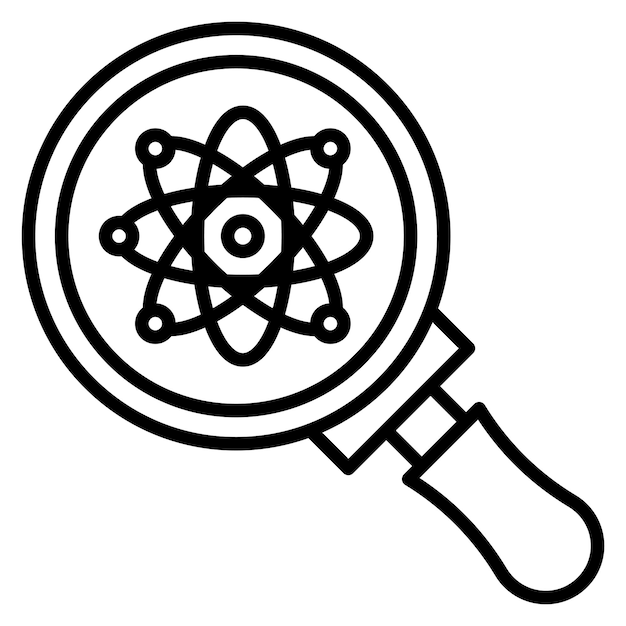 El icono del vector de investigación científico se puede utilizar para el conjunto de iconos de educación en línea