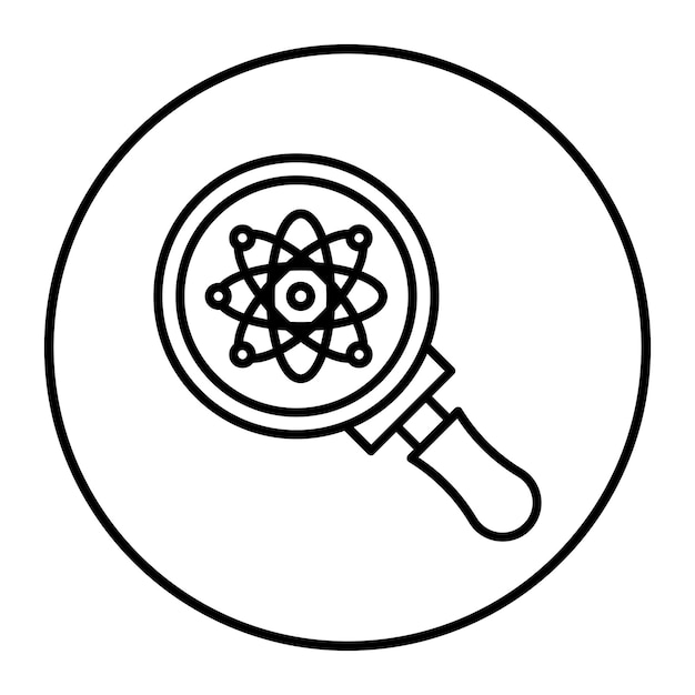 El icono del vector de investigación científico se puede utilizar para el conjunto de iconos de educación en línea