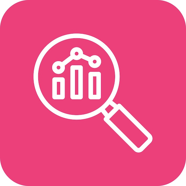 El icono del vector de investigación de marketing se puede utilizar para el conjunto de iconos de marketing digital