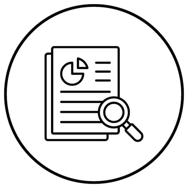 El icono del vector de investigación se puede utilizar para el conjunto de iconos de emprendimiento