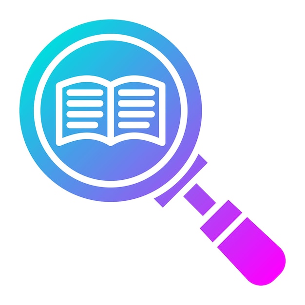 El icono del vector de investigación se puede utilizar para el conjunto de iconos de literatura