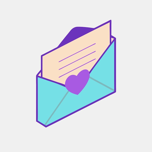 Icono del vector isométrico del buzón de correo de amor Ilustración 9