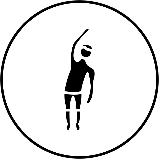 El icono del vector izquierdo de One Arm Bend se puede usar para el conjunto de iconos de aptitud física