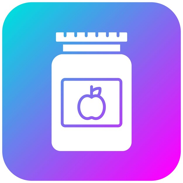 El icono del vector de Jam se puede usar para el conjunto de iconos de otoño