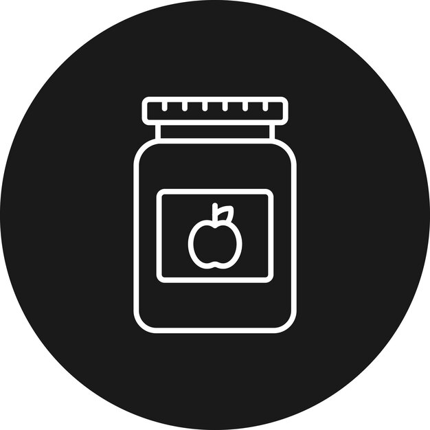 El icono del vector de Jam se puede usar para el conjunto de iconos de otoño