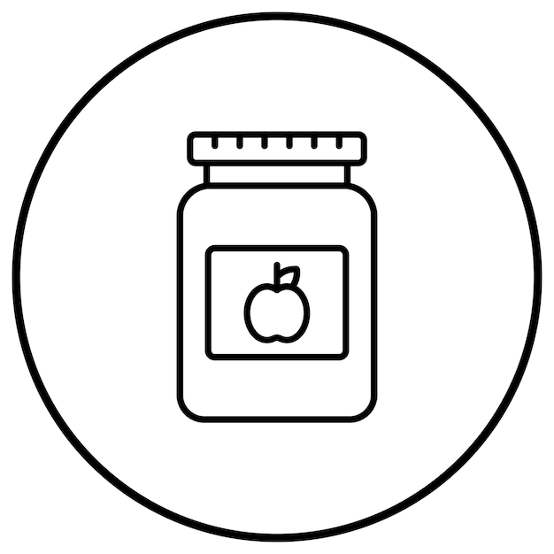 El icono del vector de Jam se puede usar para el conjunto de iconos de otoño