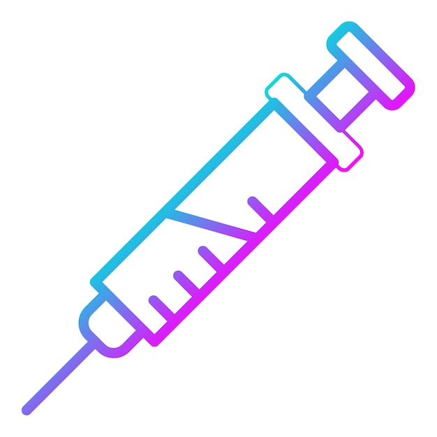 El icono del vector de la jeringa se puede utilizar para el conjunto de iconos del laboratorio