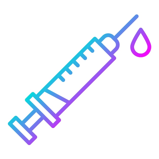 El icono del vector de la jeringa se puede utilizar para el conjunto de iconos de Medicine I