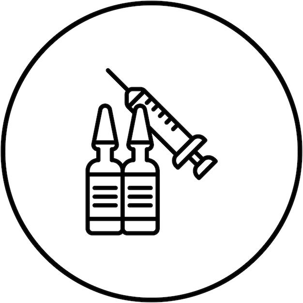 El icono del vector de la jeringa se puede utilizar para las enfermedades infecciosas.