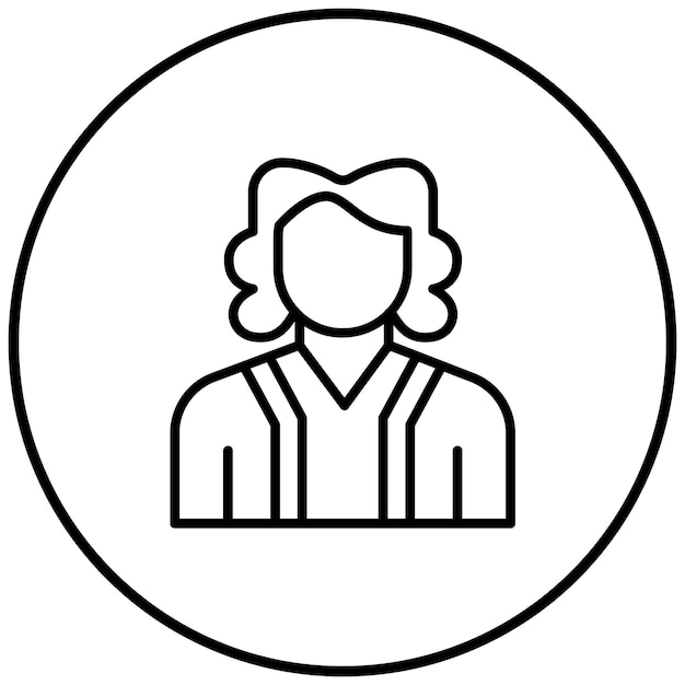 El icono del vector del juez se puede usar para el conjunto de iconos de diversidad