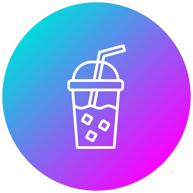 El icono del vector de jugo se puede usar para el conjunto de iconos de nutrición