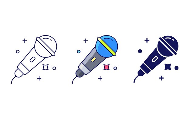 Icono de vector de karaoke