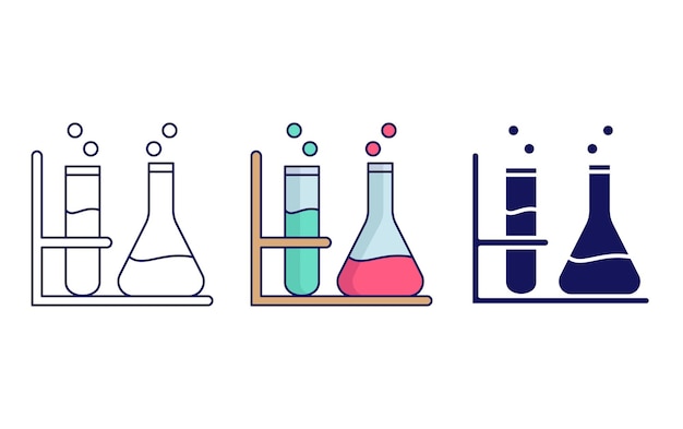 icono de vector de laboratorio de química