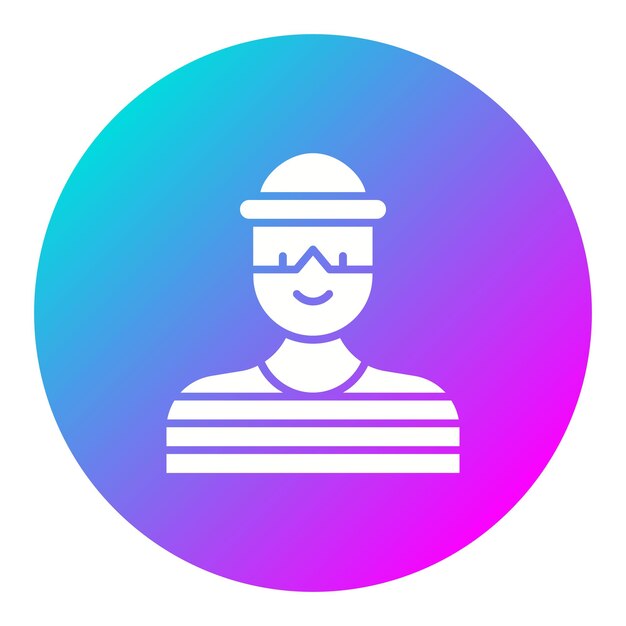 El icono del vector ladrón se puede usar para el conjunto de iconos de la policía