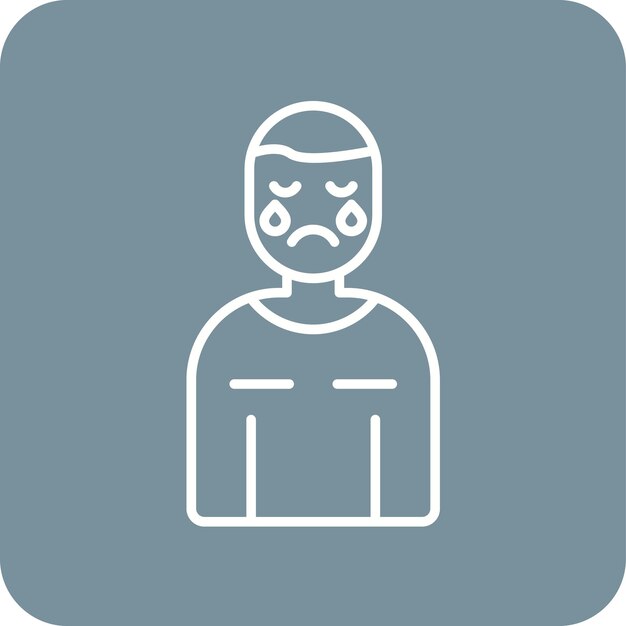 El icono del vector de lágrimas se puede usar para el conjunto de iconos de funerales